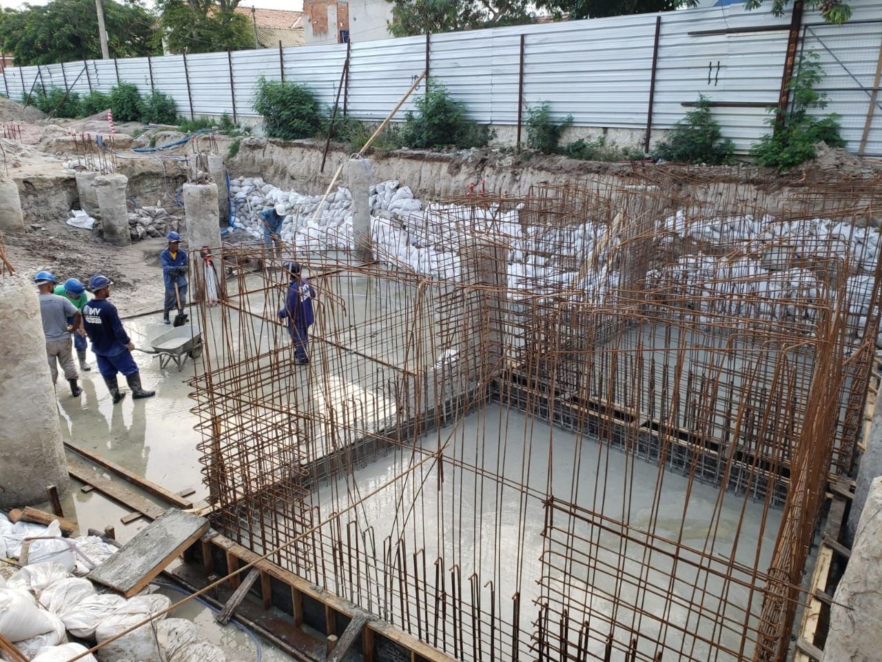 Escavação das Fundações